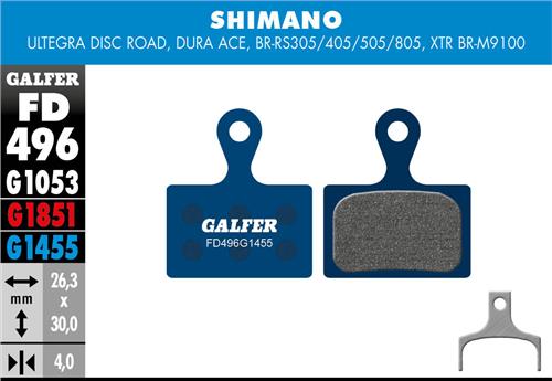 PASTILLA DE FRENO GALFER ROAD G1455