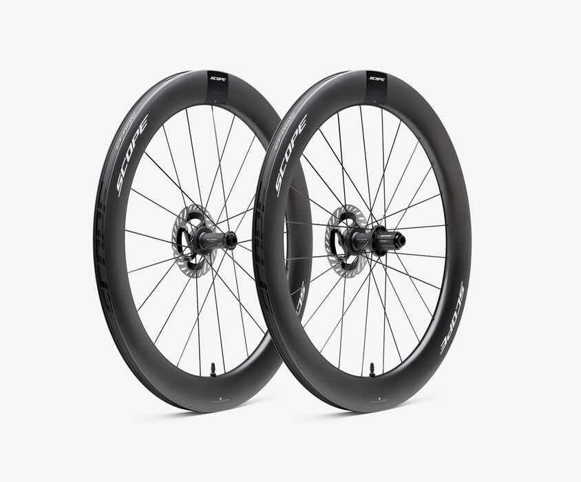 Scope Ruedas de Carbono R-Series 6 Perfil 65 - Logo Blanco 700c