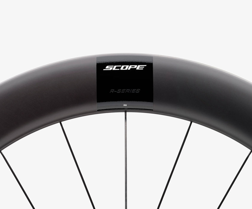 Scope Ruedas de Carbono R-Series 6 Perfil 65 - Logo Blanco 700c