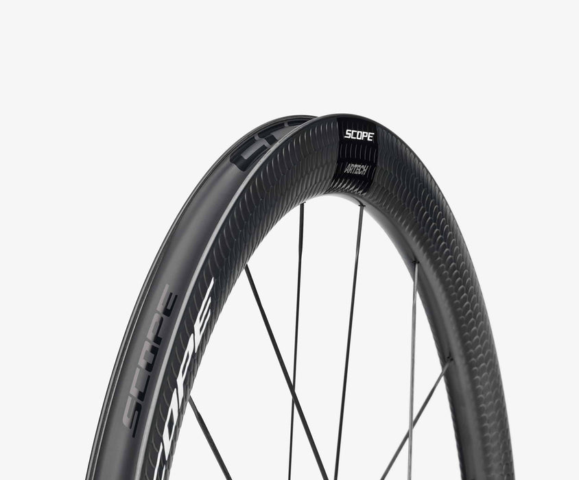 Scope Ruedas de Carbono Artech 4.A Perfil 45 - Logo Negro 700c
