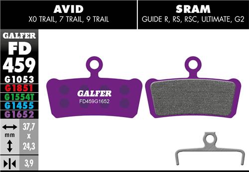 PASTILLA DE FRENO GALFER EBIKE G1652